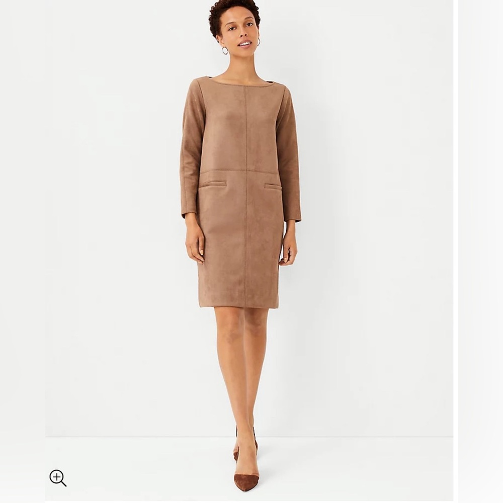 Ann Taylor faux suede shift dress size 12 NWOT - spring dress alert!
